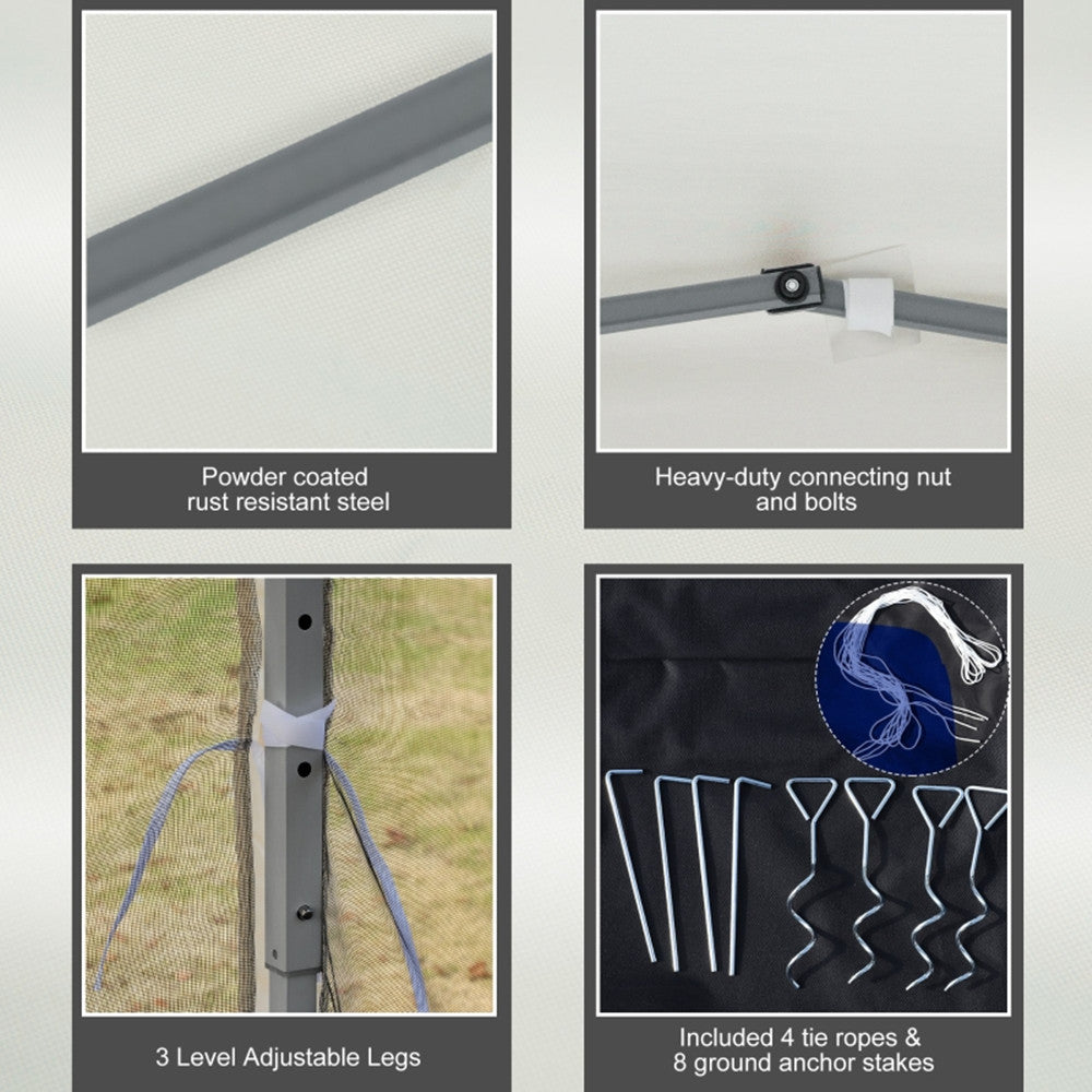 3X3M Pop Up Canopy Party Tent with Netting, Instant Gazebo Ez up Screen House Room with Carry Bag Height Adjustable-AS ( Amazon Shipping)(Prohibited by WalMart)