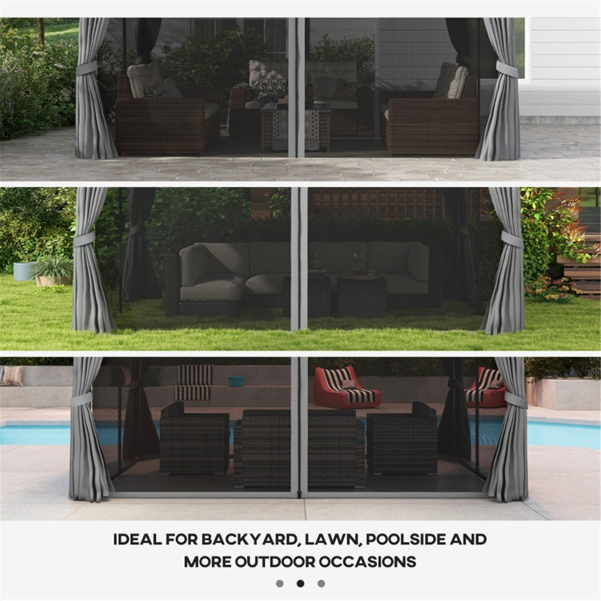 10ft x 10ft Outdoor Patio Gazebo Canopy Tent Coffee-AS ( Amazon Shipping)(Prohibited by WalMart)