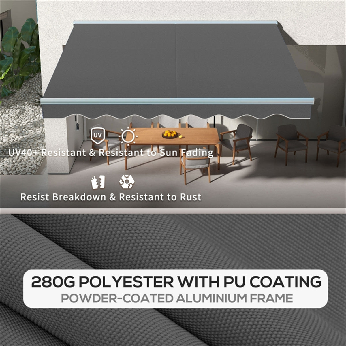 Electric Awning /Patio Retractable Awning -AS ( Amazon Shipping)(Prohibited by WalMart)