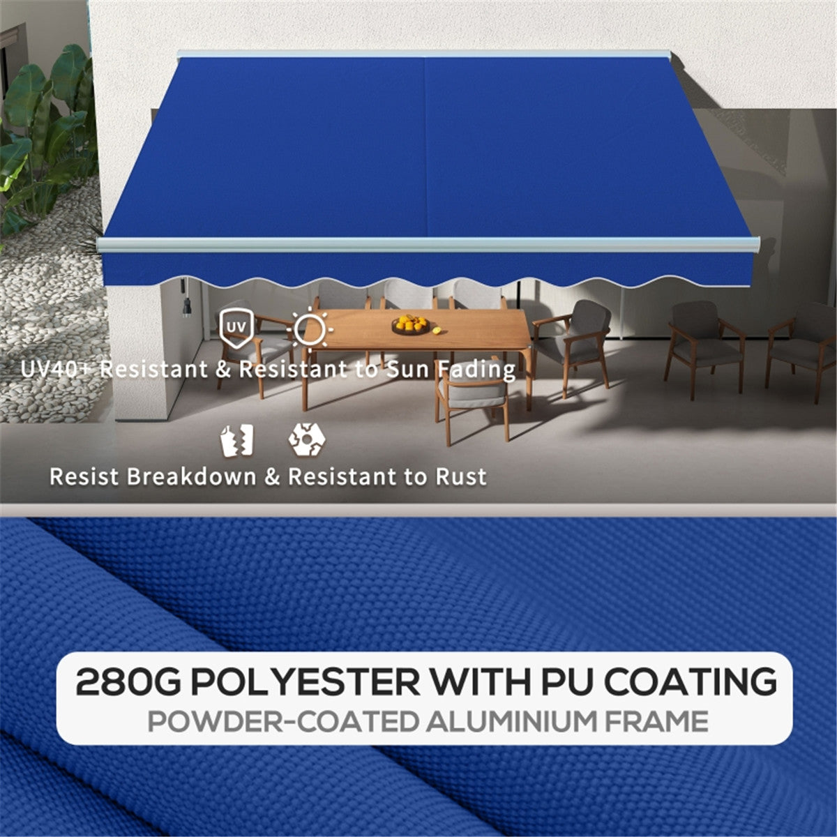 Electric Awning /Patio Retractable Awning -AS ( Amazon Shipping)(Prohibited by WalMart)