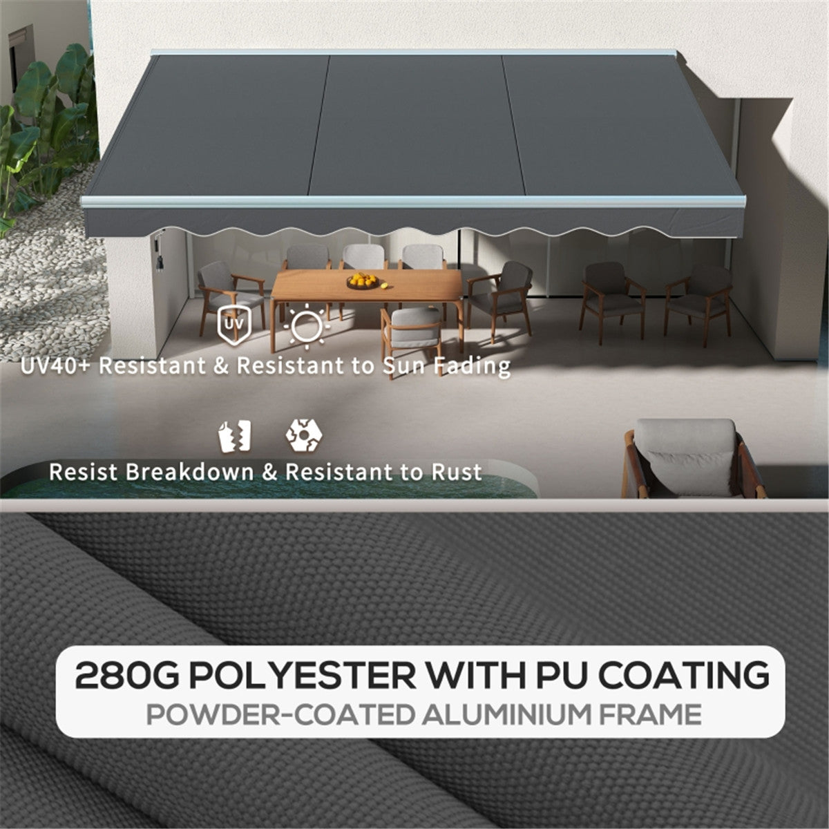 Electric Awning /Patio Retractable Awning -AS ( Amazon Shipping)(Prohibited by WalMart)