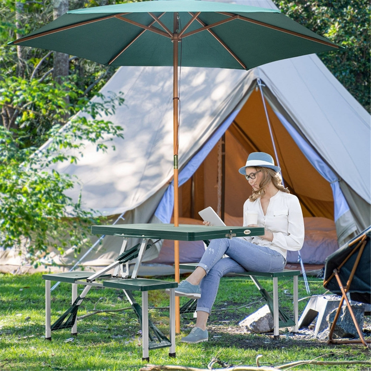 Portable Camping Table and Chairs / Dining Table ( Amazon Shipping)(Prohibited by WalMart)