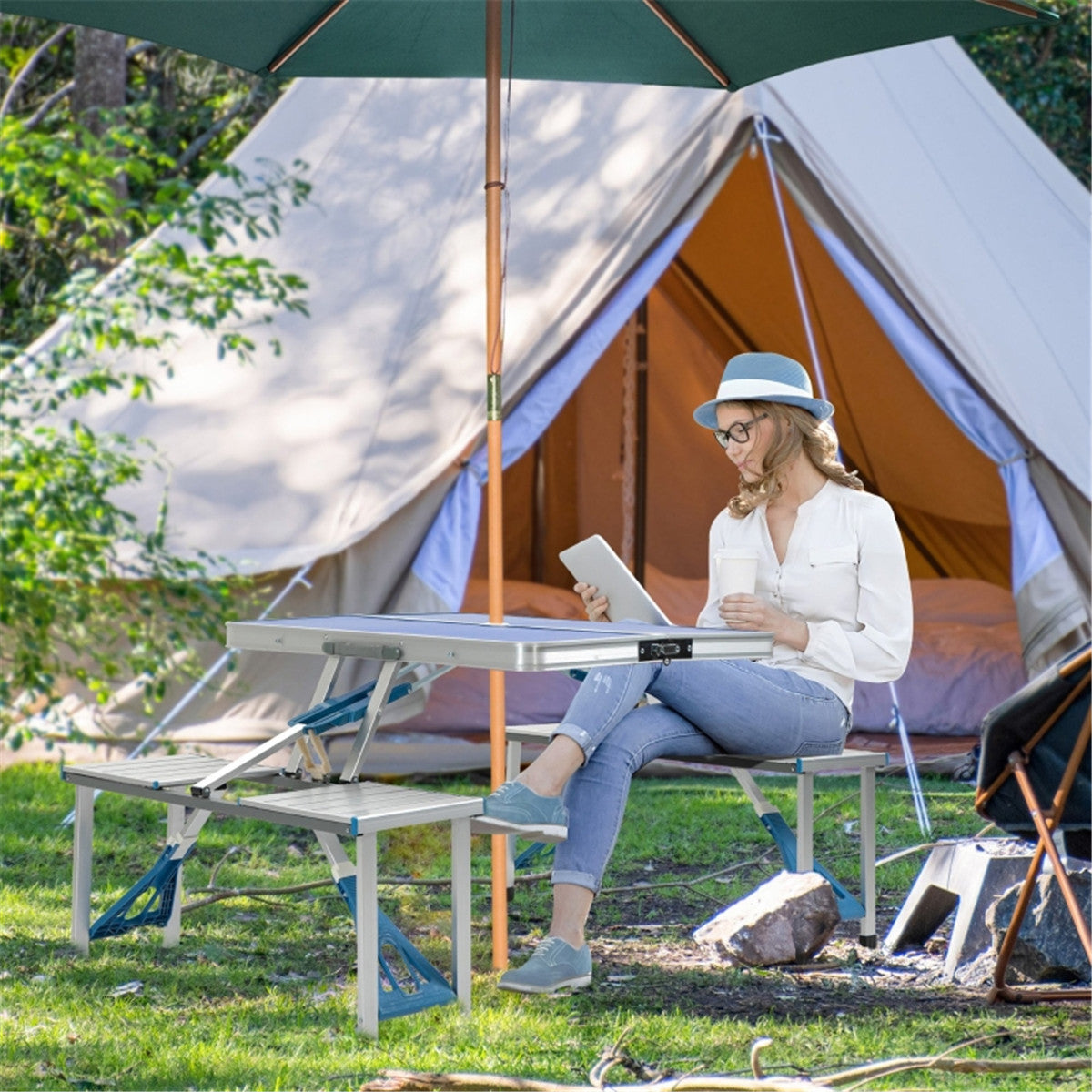 Portable Camping Table and Chairs / Dining Table ( Amazon Shipping)(Prohibited by WalMart)