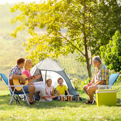 56*60*63cm  Load-Bearing 100kg Blue Oxford Cloth White Iron Frame Beach Chair