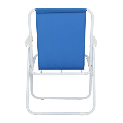 Oxford Cloth Iron Outdoor Beach Chair Blue
