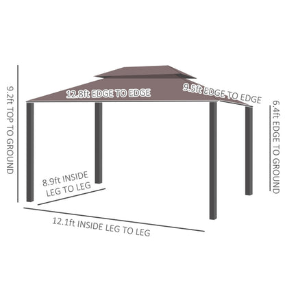 10ft x 13ft Patio Gazebo-Coffee-AS ( Amazon Shipping)（Prohibited by WalMart）