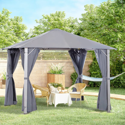 10ft x 10ft Patio Gazebo-Dark Gray-AS ( Amazon Shipping)（Prohibited by WalMart）