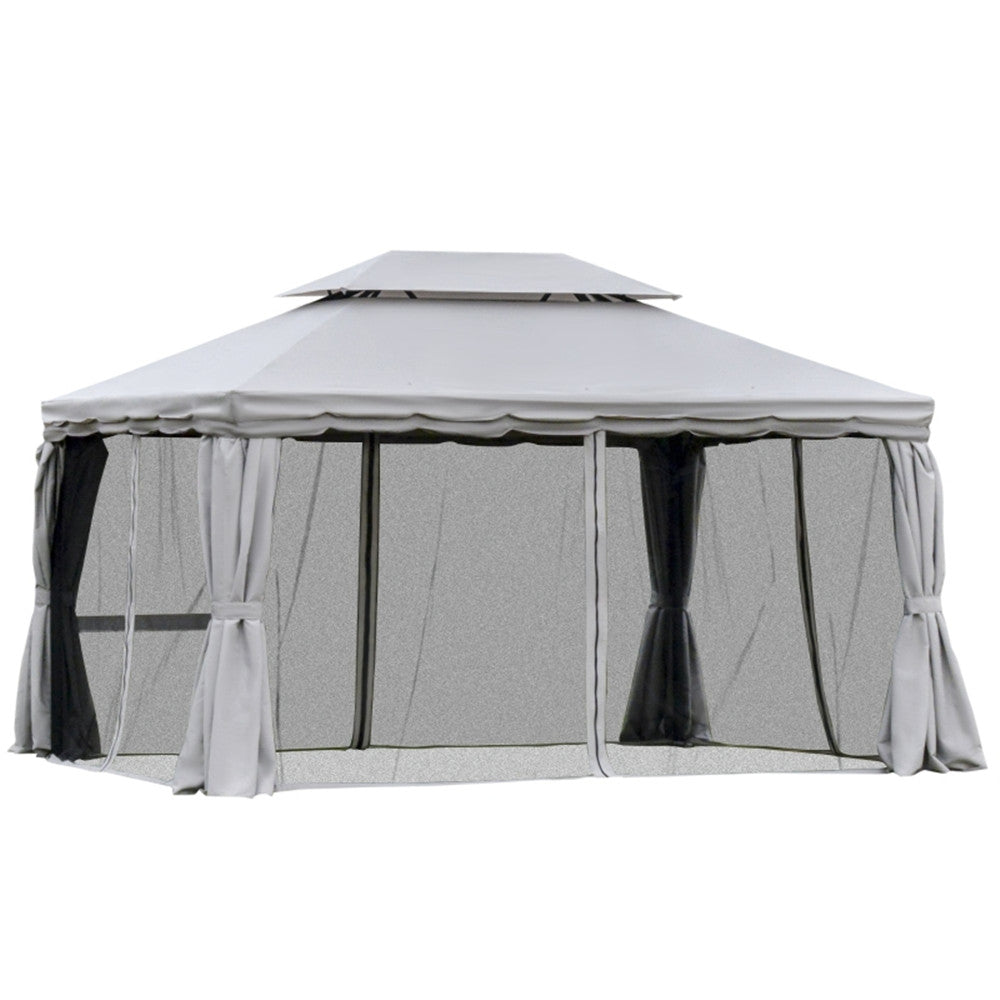 10ft x 13ft Patio Gazebo-Gray-AS ( Amazon Shipping)（Prohibited by WalMart）