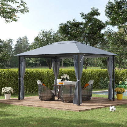 10ft x 13ft Patio Gazebo-Gray-AS ( Amazon Shipping)（Prohibited by WalMart）