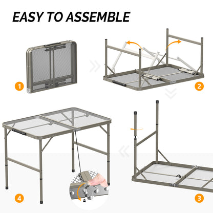 3FT Portable Picnic Table Adjustable Height