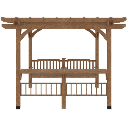Wooden pavilion With seats ( Amazon Shipping)（Prohibited by WalMart）
